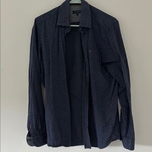 Ted Baker Navy Patterned Shirt